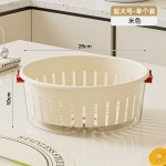 双层加厚厨房PP沥水篮 家用洗菜盆果蔬沥水水果篮客厅桌面果盘