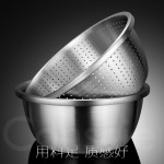 不锈钢304漏盆 洗菜沥水篮淘米盆家用厨房套装加深加厚沥水调料盆