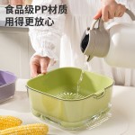 厨房双层沥水篮食品级洗菜盆沥干篮厨用加厚多功能洗水果洗菜神器