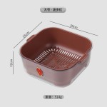 厨房双层沥水篮食品级洗菜盆沥干篮厨用加厚多功能洗水果洗菜神器