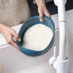 25年新款塑料洗米筛淘米篮家用厨房多功能水果蔬菜沥水篮洗菜盆