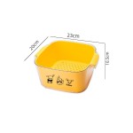 双层沥水篮家用厨房带耳防滑方形洗菜盆特大号洗菜篮多功能滤水篮