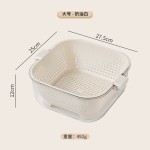 【哇噢】厨房双层沥水篮塑料洗菜篮家用多功能沥水盆水果滤水篮