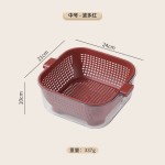 【哇噢】厨房双层沥水篮塑料洗菜篮家用多功能沥水盆水果滤水篮