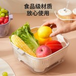 【哇噢】厨房双层沥水篮塑料洗菜篮家用多功能沥水盆水果滤水篮