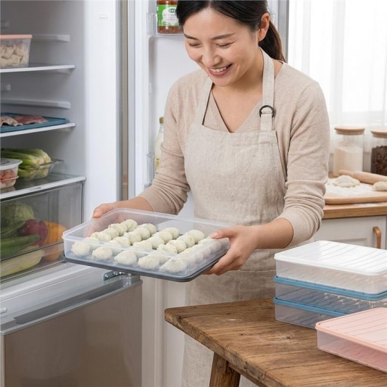 食品级饺子盒冰箱专用收纳盒冷冻盒子家用放水饺馄饨速冻保鲜托盘