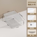 跨境透明斜口储物收纳筐带轮零食杂物收纳箱冰箱多功能橱柜收纳盒