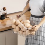 跨境透明斜口储物收纳筐带轮零食杂物收纳箱冰箱多功能橱柜收纳盒
