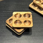 蛋托实木鸡蛋收纳盒相思木鸭蛋托盘鸡蛋置物架冰箱厨房放鸡蛋盘子