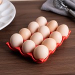 多巴胺陶瓷鸡蛋托盘亚马逊跨境冰箱鸡蛋盒厨房立体凹槽固定放置盘