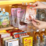 零食杂物收纳盒直角加长方形窄长型抽屉式厨房橱柜分隔深柜储物架