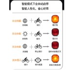 自行车尾灯Type-C充电山地车灯骑行智能尾灯刹车灯夜骑户外警示灯