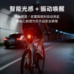 跨境自行车智能刹车感应尾灯电量提示山地公路车灯骑行装备夜骑灯