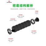 PROMEND自行车把套山地车海绵把套手握把铝合金环锁把套减震吸汗