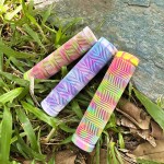 高质量山地车把套防滑加厚混色水波纹把套骑行通用自行车单车握把