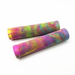 高质量山地车把套防滑加厚混色水波纹把套骑行通用自行车单车握把