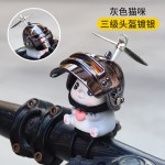 摩托车装饰品车载配件小猫公仔竹蜻蜓头盔电瓶电动车自行车