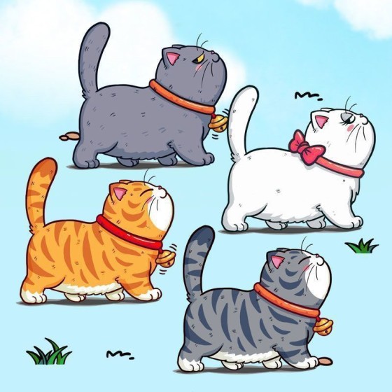 猫猫贴纸汽车疤痕贴电动车可爱猫咪创意车贴防水内饰小猫装饰贴纸