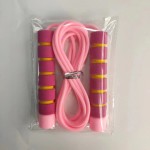 小学生中考训练防滑泡棉小手柄不绕绳不打结调节儿童专用跳绳批发