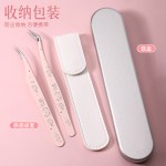 现货海豚夹金羽拼豆镊子不锈钢卡通手账造景贴纸弯头镊金羽睫毛夹