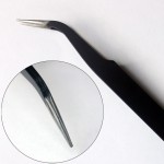 嫁接睫毛手账镊子不锈钢假睫毛弯头金羽夹公主镊粉色马卡龙夹子