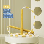 儿童竹节跳绳硬珠小学生初学者成人健身可调节花样体育训练绳防滑