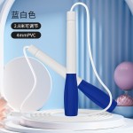 白胶绳中小学生体育比赛专用绳花式跳绳成人健身运动硅胶手柄跳绳