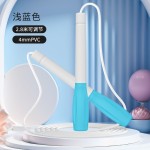 白胶绳中小学生体育比赛专用绳花式跳绳成人健身运动硅胶手柄跳绳