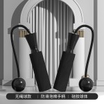 轴承泡棉手柄跳绳学生中考健身竞技运动训练负重两用批发无绳钢丝