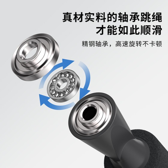 儿童中小学生加粗尼龙编织PVC跳绳 防滑耐磨吸汗泡棉精钢轴承跳绳