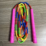 厂家批发儿童健身运动花样跳绳幼儿园比赛软珠竹节跳绳小学生专用