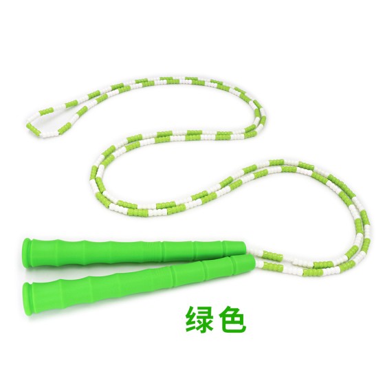厂家批发儿童健身运动花样跳绳幼儿园比赛软珠竹节跳绳小学生专用