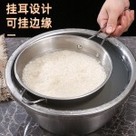 304不锈钢淘小米神器洗米筛淘米盆细孔过滤勺厨房家用洗菜沥水篮