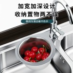 天鹅沥水篮厨房水槽专用不锈钢挂式架干湿分离挂钩垃圾洗菜过滤篮