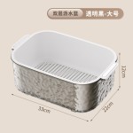 沥水篮双层家用厨房新款洗菜盆客厅高颜值水果盘加厚淘米菜篮子