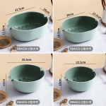 双层炫彩沥水篮家用厨房带提手水果蔬菜沥水筛收纳篮洗米筛批发
