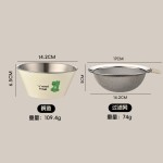 双层迷你304不锈钢沥水篮碗卡通加密网料理拌菜洗菜沙拉碗可LOGO