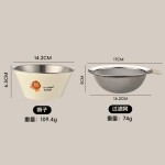 双层迷你304不锈钢沥水篮碗卡通加密网料理拌菜洗菜沙拉碗可LOGO