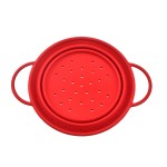 食品级硅胶伸缩折叠篮 沥水篮洗菜多功能滤菜洗水果 食物沥水筛子