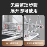 折叠不锈钢碗碟架家用厨房置物架碗盘沥水架碗筷台面多功能收纳架