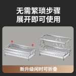 折叠不锈钢碗碟架家用厨房置物架碗盘沥水架碗筷台面多功能收纳架