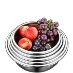不锈钢沥水篮洗菜盆厨房家用洗水果洗菜篮淘米盆筛加厚和面盆
