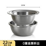加厚食品级304不锈钢沥水篮厨房洗菜盆沥水盘家用淘米漏盆批发