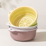 双层多功能沥水篮水洗沥水框水果篮客厅家用塑料圆形洗菜沥水篮
