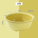 双层洗菜盆沥水篮厨房特大号圆形洗菜篮家用水果盆菜篮子洗菜筐