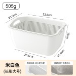 双层沥水篮洗菜盆多功能家用客厅新款长方形水果盘厨房淘洗菜篮子