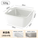 双层沥水篮洗菜盆多功能家用客厅新款长方形水果盘厨房淘洗菜篮子