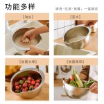 加厚不锈钢淘米神器家用厨房洗水果双层洗菜盆沥水篮洗米筛淘米盆