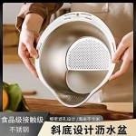 加厚不锈钢淘米神器家用厨房洗水果双层洗菜盆沥水篮洗米筛淘米盆