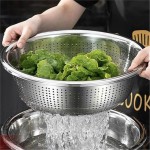 食品级不锈钢盆洗菜盆沥水篮盆家用厨房漏盆淘米神器水果篮